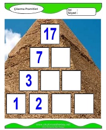 Çıkarma Pramidi Çalışma Sayfaları